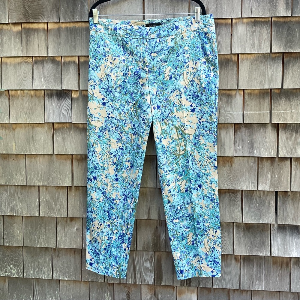 Talbots Blue Floral Pants